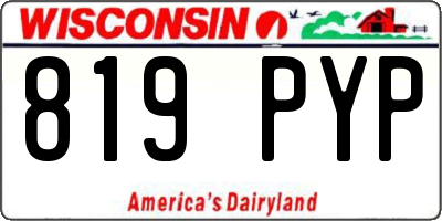 WI license plate 819PYP