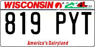 WI license plate 819PYT