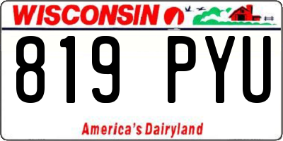 WI license plate 819PYU