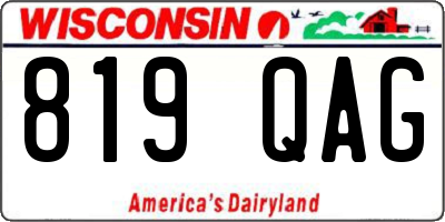 WI license plate 819QAG
