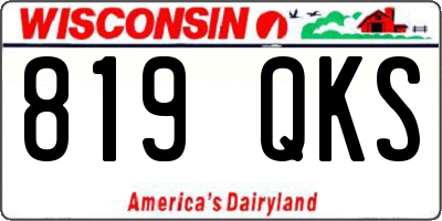 WI license plate 819QKS