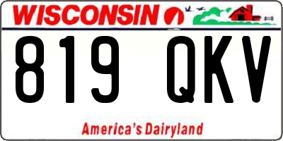 WI license plate 819QKV