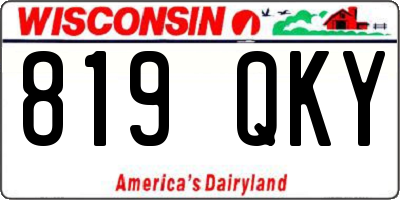WI license plate 819QKY