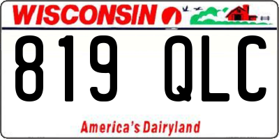WI license plate 819QLC