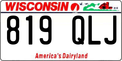 WI license plate 819QLJ