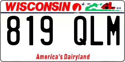 WI license plate 819QLM