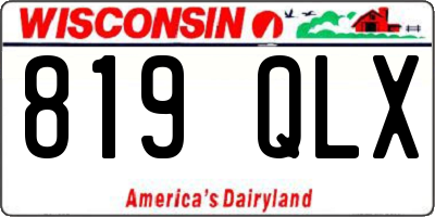 WI license plate 819QLX