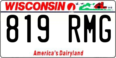 WI license plate 819RMG