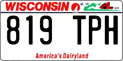 WI license plate 819TPH