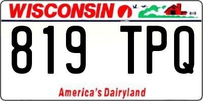 WI license plate 819TPQ