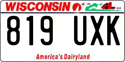 WI license plate 819UXK