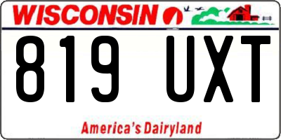 WI license plate 819UXT