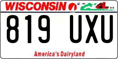 WI license plate 819UXU