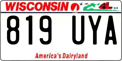 WI license plate 819UYA