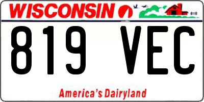 WI license plate 819VEC