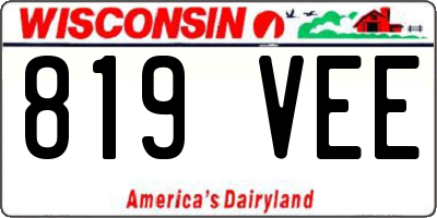 WI license plate 819VEE