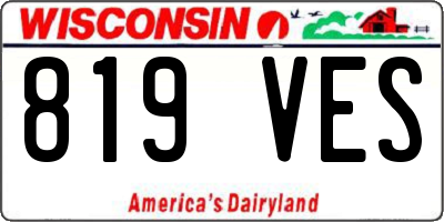 WI license plate 819VES