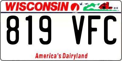 WI license plate 819VFC