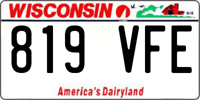 WI license plate 819VFE