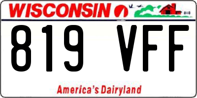 WI license plate 819VFF