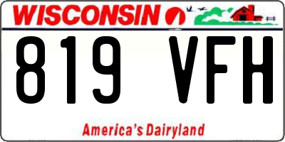 WI license plate 819VFH