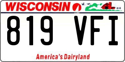 WI license plate 819VFI
