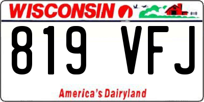 WI license plate 819VFJ