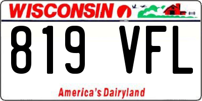 WI license plate 819VFL