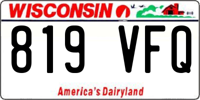 WI license plate 819VFQ