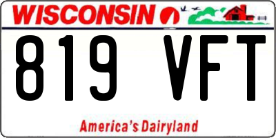 WI license plate 819VFT