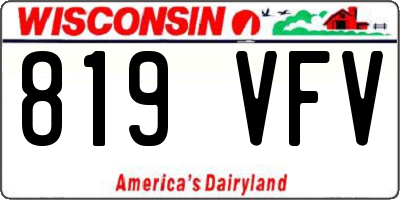 WI license plate 819VFV