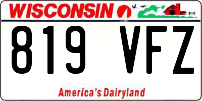 WI license plate 819VFZ