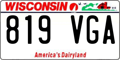 WI license plate 819VGA