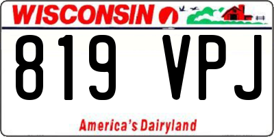 WI license plate 819VPJ