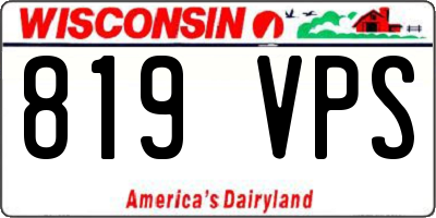 WI license plate 819VPS