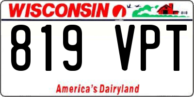 WI license plate 819VPT