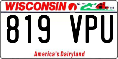 WI license plate 819VPU