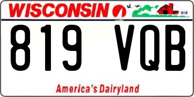 WI license plate 819VQB