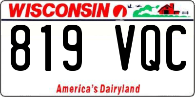 WI license plate 819VQC