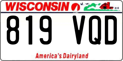 WI license plate 819VQD