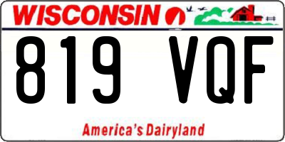 WI license plate 819VQF