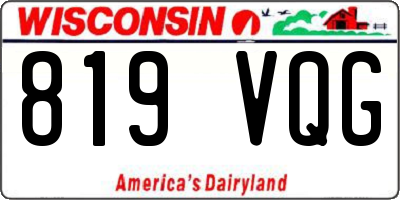 WI license plate 819VQG