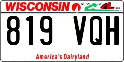 WI license plate 819VQH