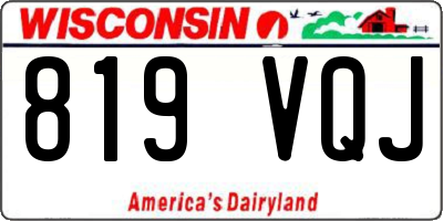 WI license plate 819VQJ