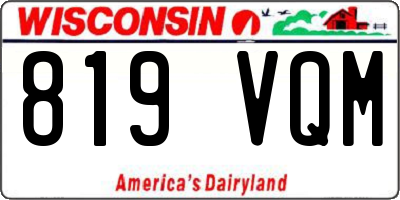 WI license plate 819VQM