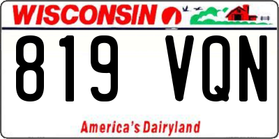 WI license plate 819VQN