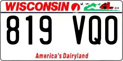 WI license plate 819VQO