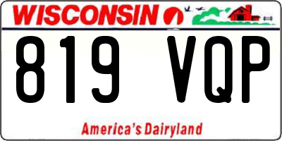 WI license plate 819VQP