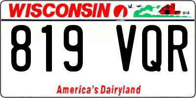 WI license plate 819VQR