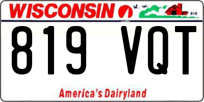 WI license plate 819VQT